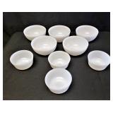 Two Lots of Opal Anchor Hocking Fire King Bowls