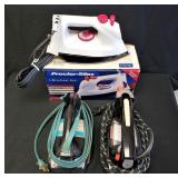 Mixed Lot of Three Clothing Irons - New & Vintage