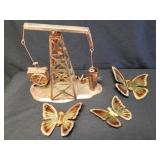 Metal Art Well Misic Box & Butterflies