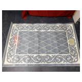 Large Acrylic Grey Area Rug 60" x 98"