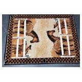 100% Olifine Pile Area Rug 63" x 86" Horses