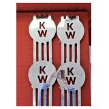 Set of Four Kenworth Logo Plates w/ Hardware