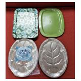 Four Serving Platters and Trays