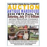 ANTIQUE WAREHOUSE CLEARANCE AUCTION