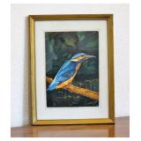 Original Painting - Blue Kingfisher Bird