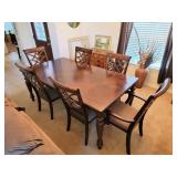 Ashley Dining Table (2) Arm, (4) Side Chairs, Leaf