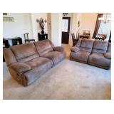 Reclining Microfiber Sofa & Loveseat - Cocoa