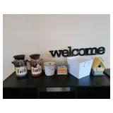 Small Collection Metal & Wood Decor Items