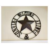 Large Metal Welcome Family & Friends Star