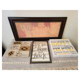 Mix Lot Inspirational Message Wall Hangings