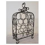 10 Bottle Wrought Iron Wine Rack