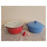(2) Ceramic Serving Dishes w/ One Cradle