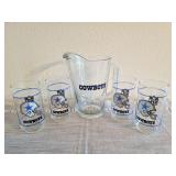 Mobil Dallas Cowboys Drink Pitcher & Glasses Set