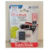 SanDisk Ultra Plus 32GB microSDHC Card & Adapter