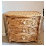 Decorative Wicker 3-Drawer Chest