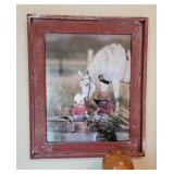 Barnwood FRamed Photo Print Boy & Horse