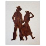 8" Laser Cut Metal Cowboy & Cowgirl