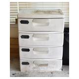 Four Drawer Plastic Bin