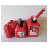 (3) Empty One Gallon Gas Cans