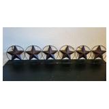 (6) 6" Metal Texas Stars