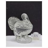 7" Clear Glass Table Centerpiece-Server Turkey