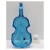 10" Blue Glass Dell Cello Storage Dish