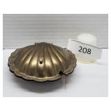 5" Silver Plate Clam Shell Caviar Serving Dish