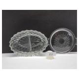 Fostoria Divided Dish & Small SErving Platter