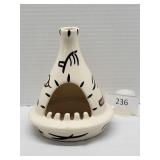 7" Native American Pueblo Incense Burner 1985