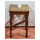 Antique 12" x 12" X 18" Small Wood Table