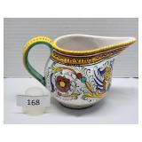 Deruta 5.5" Tall Italian Wine Pitcher
