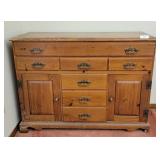 Vintage Unagusta Light Oak Buffet Chest - USA
