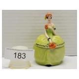 Porcelain Woman Trinket Dish - Germany