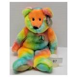 14" TY Beanie Buddy Peace Ty-Dye Bear