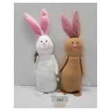 Pair Of Happy Easter 10" Bunny Rabbits