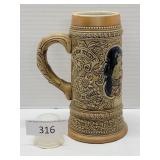 Ceramarte Ceramic Bavarian Style 8" Stein - Brazil