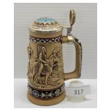 Ceramante Indians American Frontier 10" Stein