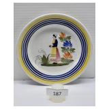 1989 Henriot Quimper 9.5" Decorative Plate - Franc