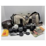 Vintage Canon AE-1 35mm Camera & Accessories
