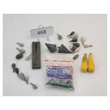 Mixed Lot Fish Hook Sharpener & Lead Sinkers
