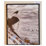 Native American Woman - 16" x 20" Framed Print