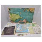 Small Collection Vintage Wall Maps