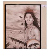 Native American Man - 16" x 20" Framed Print
