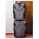 Leisure 2-Piece Soft-Side Luggage Set - Gray - New