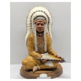 15" Hollow Plater Cast Native American Chief