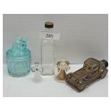 Mixed Lot Glass Containers & Plastic Angels