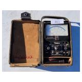 Vintage Simpson Analog VOM Meter w/ Leather Case