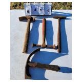 Mixed Lot Four Antique Hammers
