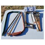 Mixed Lot Bow Saw, Hacksaw, Back Saw