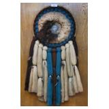 19" Faux Fur Buffalo Medallion Dream Catcher